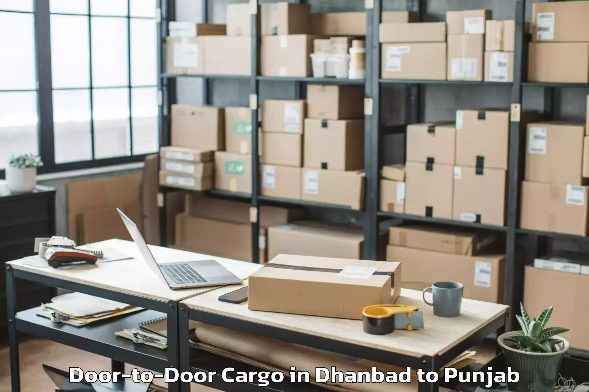 Easy Dhanbad to Guru Kashi University Talwandi Door To Door Cargo Booking